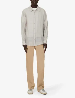 Unisex Rose Quartz Checked Cashmere Shirt 8 Unisex Rose Quartz Checked Cashmere Shirt -Falkeis Store R04001657 FA6HEATHER ALT02