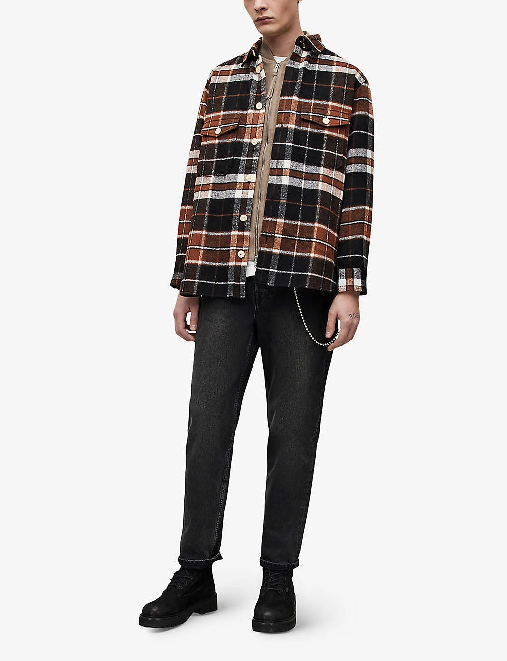 AllSaints Caribou Checked Oversized-fit Woven Shirt 2 AllSaints Caribou Checked Oversized-fit Woven Shirt - Image 2
