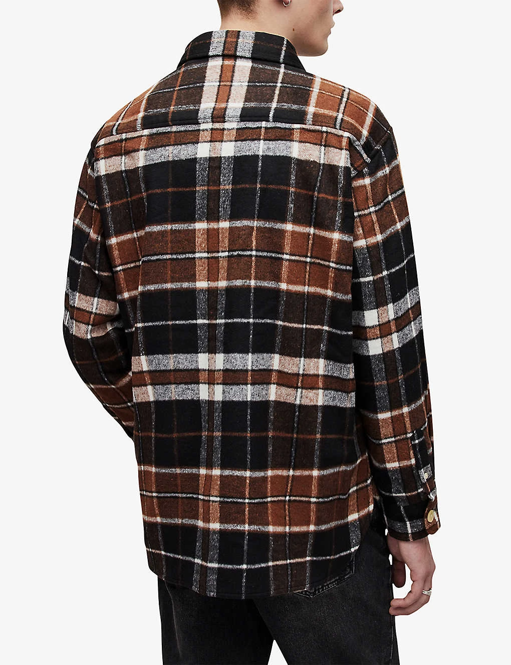 AllSaints Caribou Checked Oversized-fit Woven Shirt 4 AllSaints Caribou Checked Oversized-fit Woven Shirt - Image 4