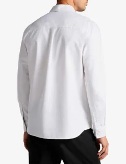 Ted Baker Solurr Slim-fit Woven Oxford Shirt -Falkeis Store R04003735 WHITE ALT03