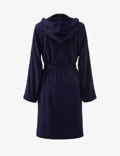 Lacoste LActive Hooded Organic Cotton-jersey Bath Robe 8 Lacoste LActive Hooded Organic Cotton-jersey Bath Robe -Falkeis Store R04004039 MARINE ALT02