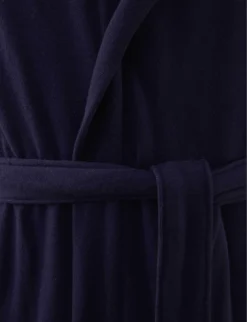 Lacoste LActive Hooded Organic Cotton-jersey Bath Robe 11 Lacoste LActive Hooded Organic Cotton-jersey Bath Robe -Falkeis Store R04004039 MARINE ALT05