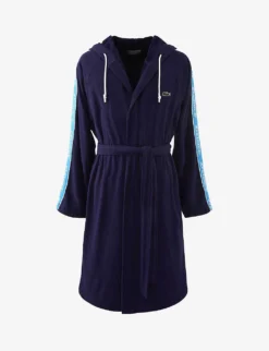 Lacoste LActive Hooded Organic Cotton-jersey Bath Robe