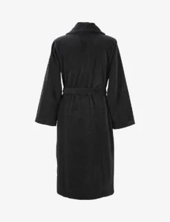 Lacoste L René Logo-embroidered Organic Cotton-terry Bathrobe 7 Lacoste L René Logo-embroidered Organic Cotton-terry Bathrobe -Falkeis Store R04004044 BITUME ALT03