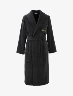 Lacoste L René Logo-embroidered Organic Cotton-terry Bathrobe