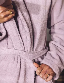 Alizee Shawl-collar Terry-cotton Bathrobe 5 Alizee Shawl-collar Terry-cotton Bathrobe -Falkeis Store R04004118 PARME ALT02