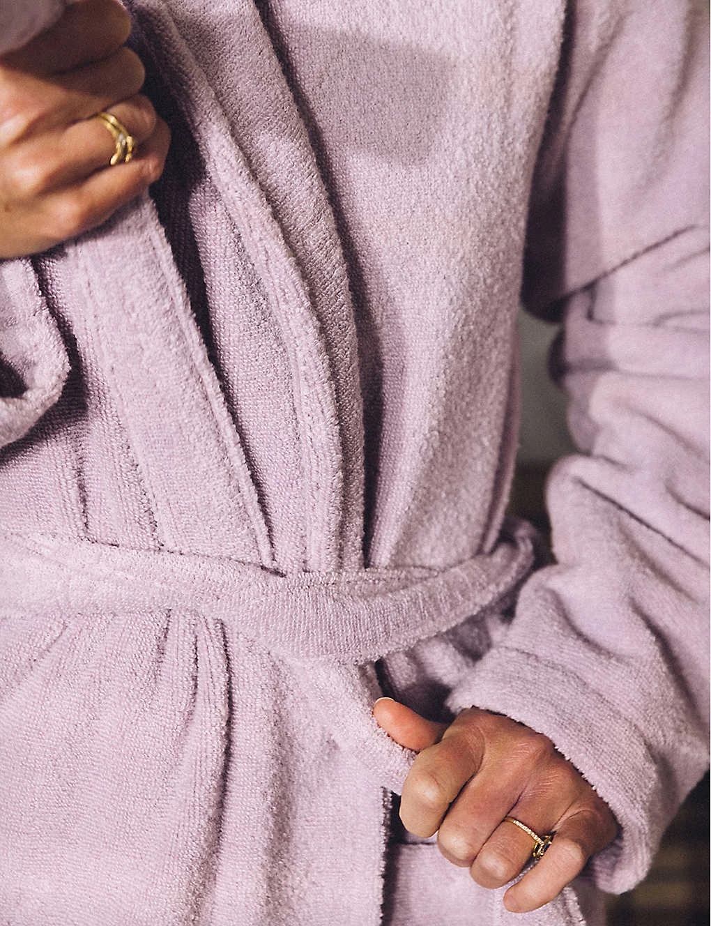 Alizee Shawl-collar Terry-cotton Bathrobe 3 Alizee Shawl-collar Terry-cotton Bathrobe - Image 3