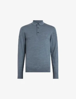 AllSaints Mode Slim-fit Wool Polo Jumper