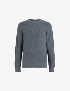 AllSaints Aspen Logo-embroidered Crewneck Cotton-blend Jumper