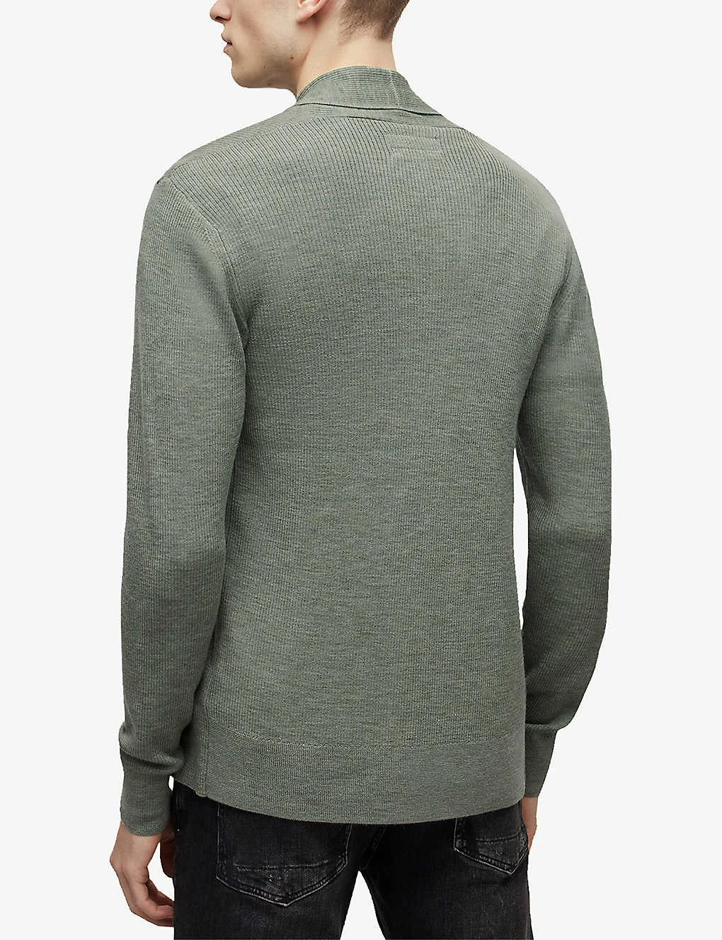 AllSaints Mode Ramskull-embroidered Merino-wool Cardigan 4 AllSaints Mode Ramskull-embroidered Merino-wool Cardigan - Image 4