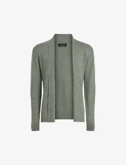 AllSaints Mode Ramskull-embroidered Merino-wool Cardigan