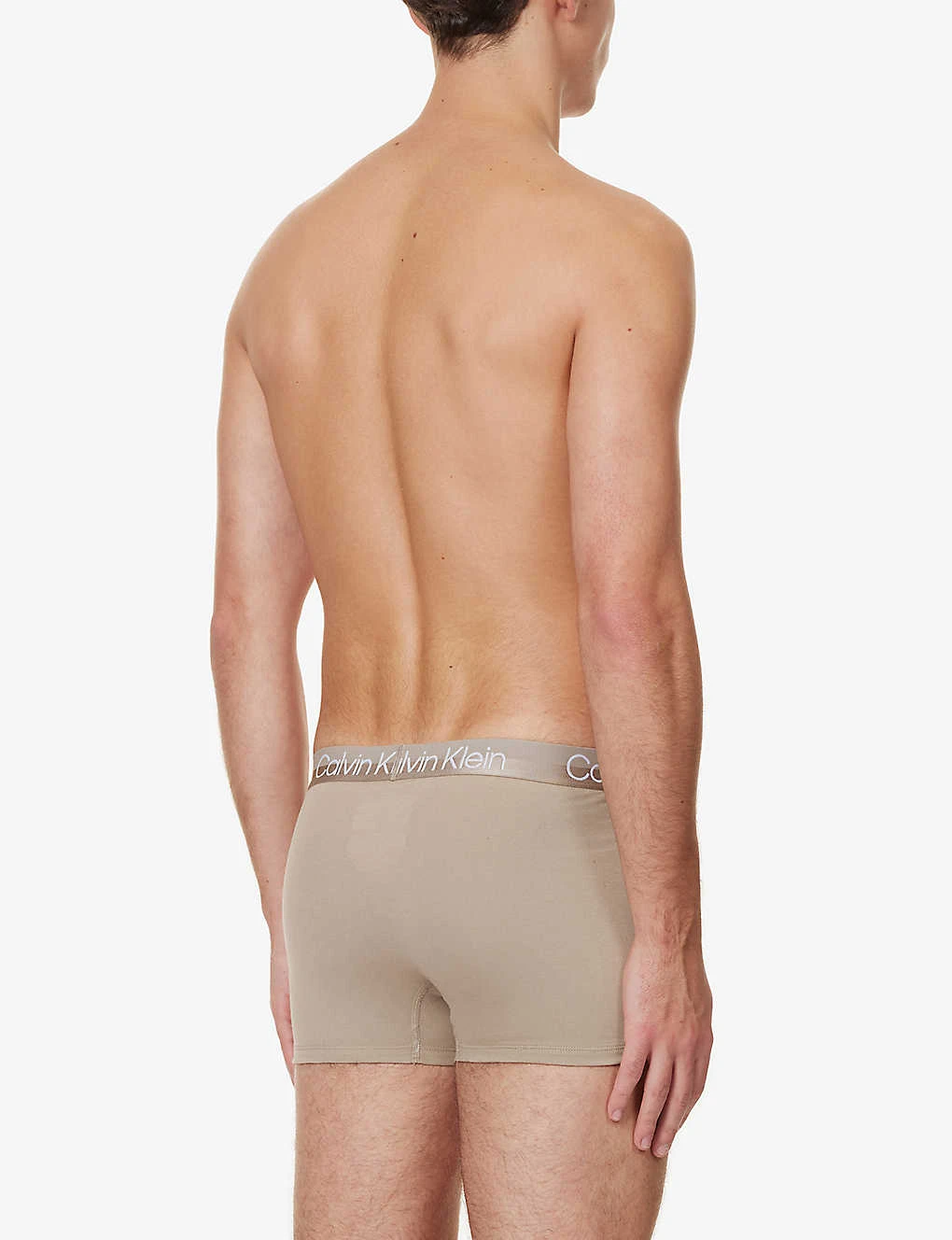 Calvin Klein Logo-waistband Mid-rise Pack Of Three Cotton And Recycled Polyester-blend Trunks 3 Calvin Klein Logo-waistband Mid-rise Pack Of Three Cotton And Recycled Polyester-blend Trunks - Image 3