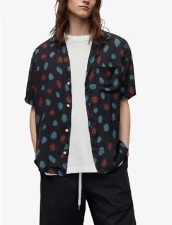 AllSaints Tab Relaxed-fit Recycled Viscose-blend Shirt 7 AllSaints Tab Relaxed-fit Recycled Viscose-blend Shirt -Falkeis Store R04008757 JETBLACK ALT02