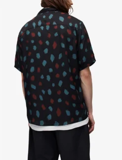 AllSaints Tab Relaxed-fit Recycled Viscose-blend Shirt 8 AllSaints Tab Relaxed-fit Recycled Viscose-blend Shirt -Falkeis Store R04008757 JETBLACK ALT03