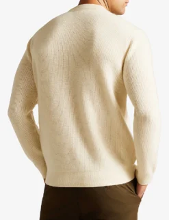 Ted Baker Steall Ribbed Cashmere Jumper -Falkeis Store R04010870 ECRU ALT03
