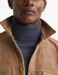 Reiss Kiss Twin-pocket Woven Overshirt 9 Reiss Kiss Twin-pocket Woven Overshirt -Falkeis Store R04068106 CAMEL ALT04