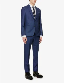 PAUL SMITH Birdseye-pattern Soho-fit Wool Suit 11 PAUL SMITH Birdseye-pattern Soho-fit Wool Suit -Falkeis Store R04069871 INKYBLUE ALT02