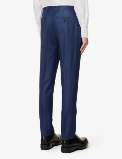 PAUL SMITH Birdseye-pattern Soho-fit Wool Suit 17 PAUL SMITH Birdseye-pattern Soho-fit Wool Suit -Falkeis Store R04069871 INKYBLUE ALT08