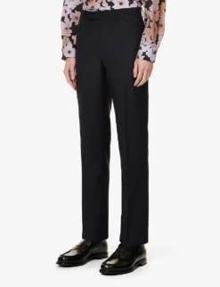 PAUL SMITH Single-breasted Notched-lapels Regular-fit Wool-blend Suit 14 PAUL SMITH Single-breasted Notched-lapels Regular-fit Wool-blend Suit -Falkeis Store R04069912 NAVY ALT06