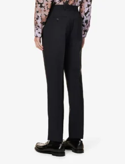 PAUL SMITH Single-breasted Notched-lapels Regular-fit Wool-blend Suit 15 PAUL SMITH Single-breasted Notched-lapels Regular-fit Wool-blend Suit -Falkeis Store R04069912 NAVY ALT07