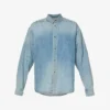 Fear Of God Brand-patch Contrast-stitch Regular-fit Denim Shirt