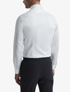 Reiss Remote Slim-fit Cotton Shirt -Falkeis Store R04080307 WHITE ALT03