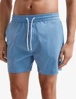 Reiss Beach Elasticated-waist Stretch-woven Swim Shorts -Falkeis Store R04080318 ROYALBLUE ALT04