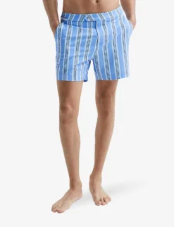 Reiss Palm Recycled Polyester-blend Swim Shorts -Falkeis Store R04080320 SOFTBLUE ALT02