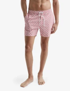 Reiss Florida Recycled Polyester-blend Swim Shorts -Falkeis Store R04080322 RUST ALT04