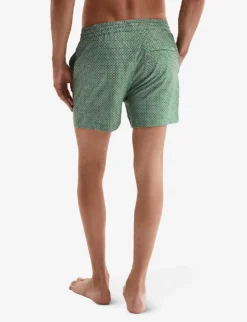 Reiss Chain Geometric-print Stretch Recycled-polyester Swim Shorts -Falkeis Store R04080324 BRIGHTGREENWH ALT03
