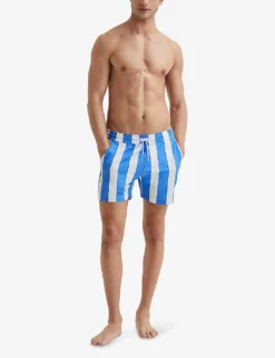 Reiss Ocean Recycled Polyester-blend Swim Shorts -Falkeis Store R04080327 OCEANBLUEWHIT ALT02