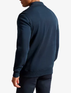 Ted Baker Ecos Funnel-neck Cotton-blend Sweatshirt -Falkeis Store R04080976 NAVY ALT03