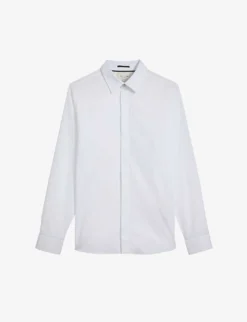 Ted Baker Witone Herringbone Slim-fit Stretch-cotton Shirt