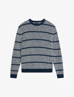 Ted Baker Angio Striped Cotton-blend Jumper