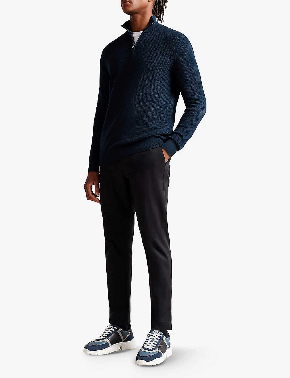 Ted Baker Meaddo Funnel-neck Cotton-blend Jumper 2 Ted Baker Meaddo Funnel-neck Cotton-blend Jumper - Image 2