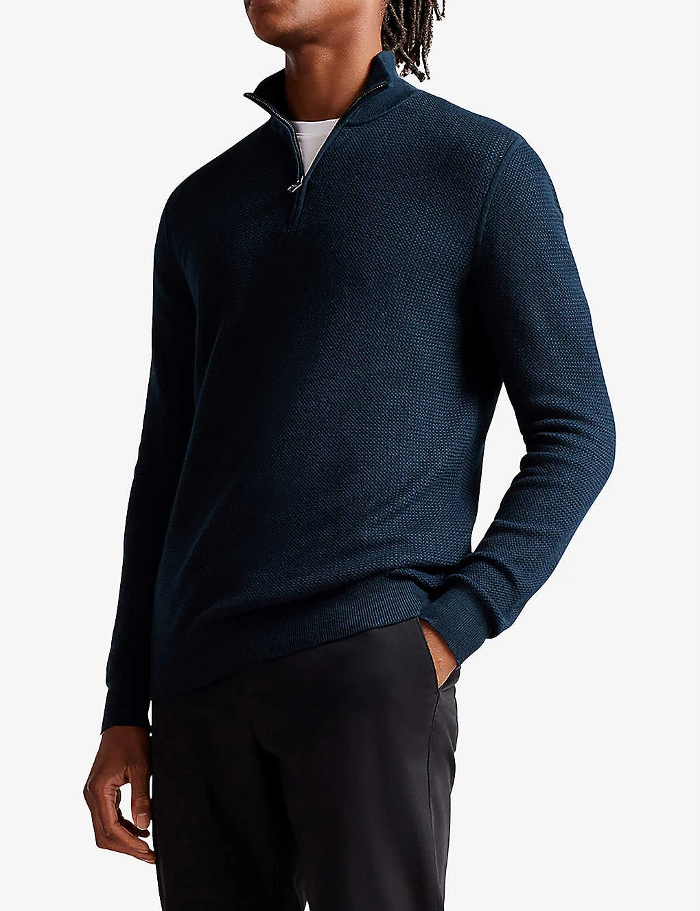Ted Baker Meaddo Funnel-neck Cotton-blend Jumper 3 Ted Baker Meaddo Funnel-neck Cotton-blend Jumper - Image 3