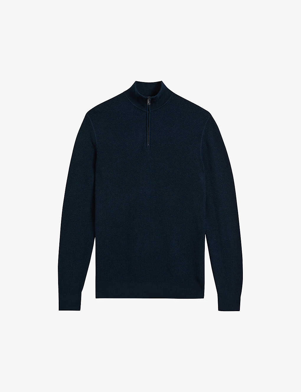 Ted Baker Meaddo Funnel-neck Cotton-blend Jumper 1 Ted Baker Meaddo Funnel-neck Cotton-blend Jumper