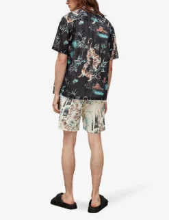 AllSaints Tagise Tiger-print Recycled-polyamide Swim Shorts -Falkeis Store R04081372 ECRU ALT03