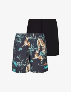 AllSaints Lani Pack-of-two Recycled-polyamide Swim Shorts