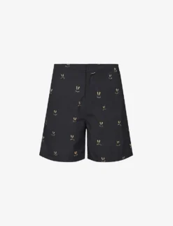 AllSaints Emotive Smiley-print Recycled Polyamide Swim Shorts