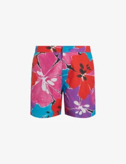 AllSaints Mallorca Graphic-print Regular-fit Woven Swim Shorts