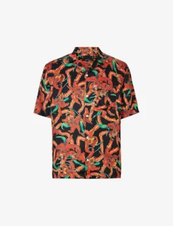 AllSaints Mesquida Floral-print Relaxed-fit Woven Shirt