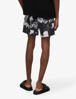 AllSaints Frequency Floral-print Regular-fit Swim Shorts -Falkeis Store R04082484 WSHBLKECRU ALT03