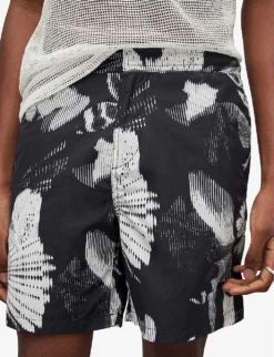 AllSaints Frequency Floral-print Regular-fit Swim Shorts -Falkeis Store R04082484 WSHBLKECRU ALT04