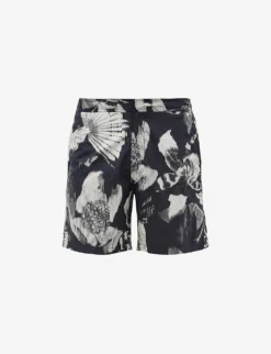 AllSaints Frequency Floral-print Regular-fit Swim Shorts
