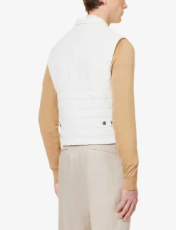 ELEVENTY Quilted Padded Wool-bend Gilet -Falkeis Store R04082503 IVORY ALT03