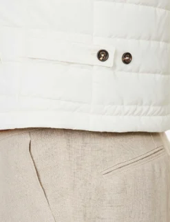 ELEVENTY Quilted Padded Wool-bend Gilet -Falkeis Store R04082503 IVORY ALT05