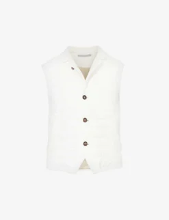 ELEVENTY Quilted Padded Wool-bend Gilet