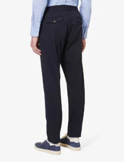 ELEVENTY Regular-fit Hooded Cotton-blend Suit -Falkeis Store R04082515 BLUE ALT08