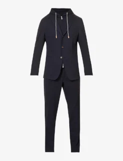 ELEVENTY Regular-fit Hooded Cotton-blend Suit